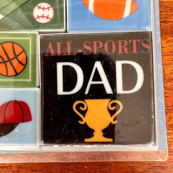 Vintage Ganz Little Magnets for Dad Sports Football Softball Coach Hat 5 Piece - Picture 9 of 12
